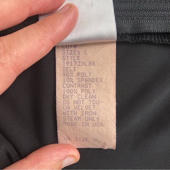 Tadashi Vintage Velvet Long Sleeved Maxi Dress Rhinestone Y2K 90s - Picture 13 of 13